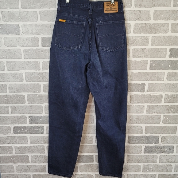 Jordache Dark Blue Wash High Rise Waisted Mom Jeans Tappered Leg Women's Size 12 - Picture 5 of 16
